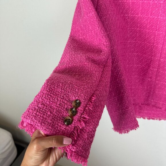 Ann Taylor Pink Tweed Blazer • Sz 16 • NWT - Picture 8 of 8